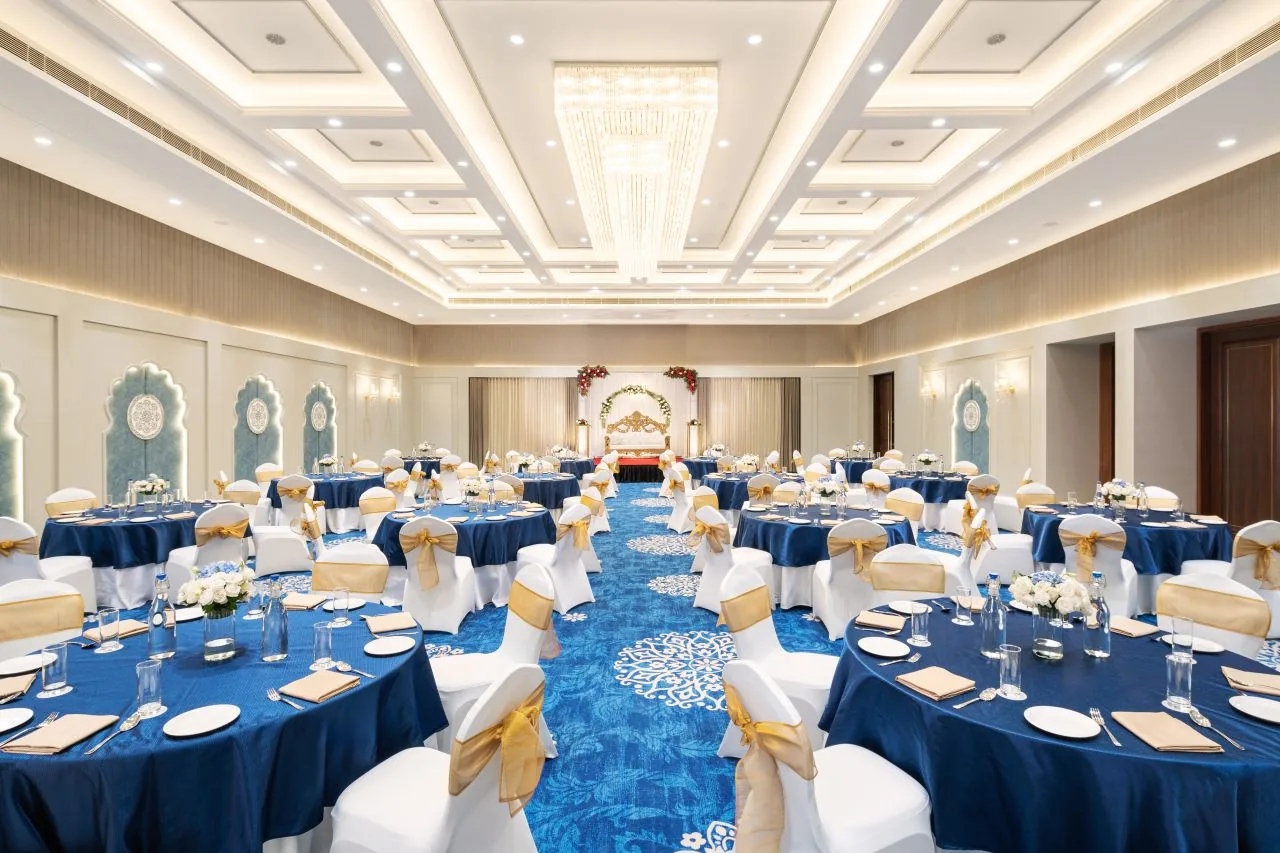 Banquet room at MJ Sarovar Portico